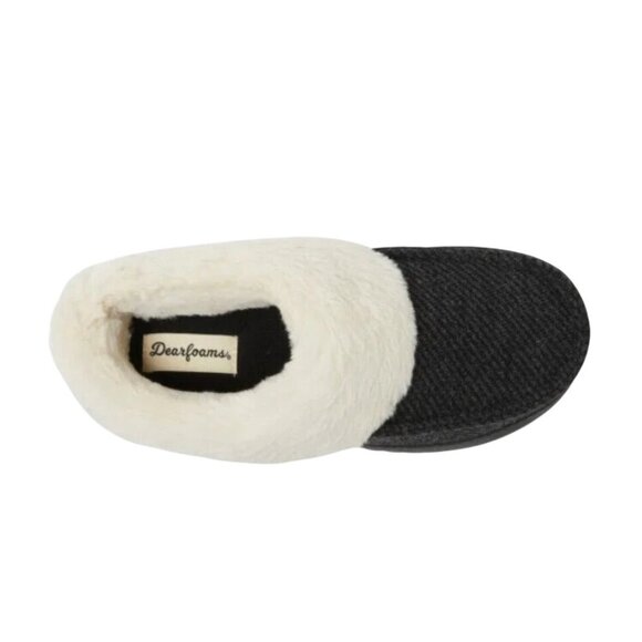 Dearfoams 7/8 Women Faux Fur House Shoes Slippers Corduroy Winter Fuzzy Slip-on - Picture 9 of 12